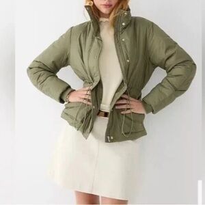 J. Crew Sage Green Women's Puffer Jacket